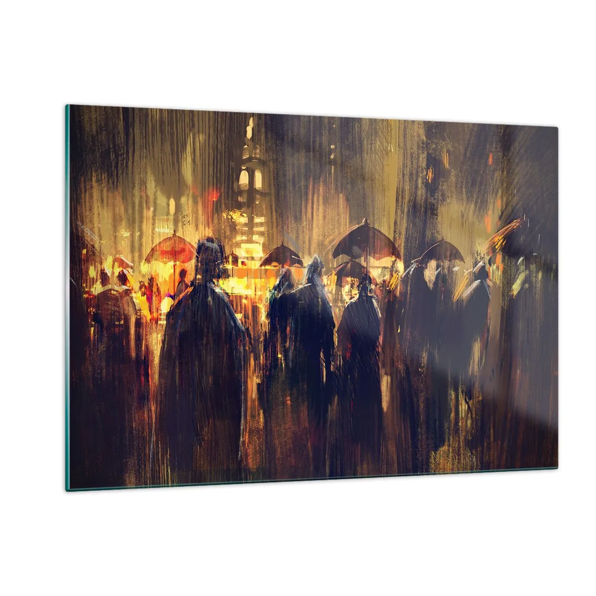 Glastavla - Bild på glas - Regnbekännare - 120x80 cm