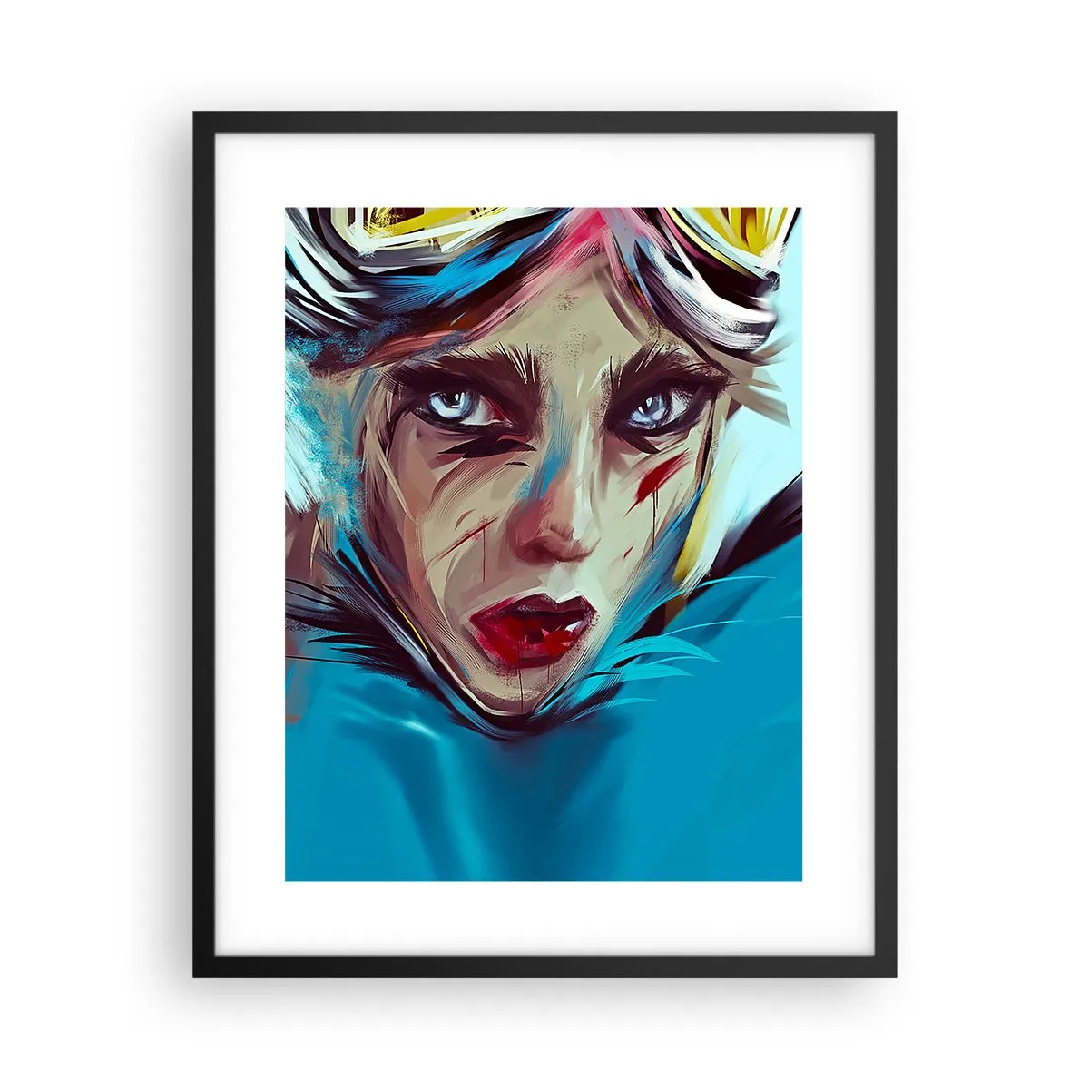 Affisch i svart ram - Vägkämpe - 40x50 cm