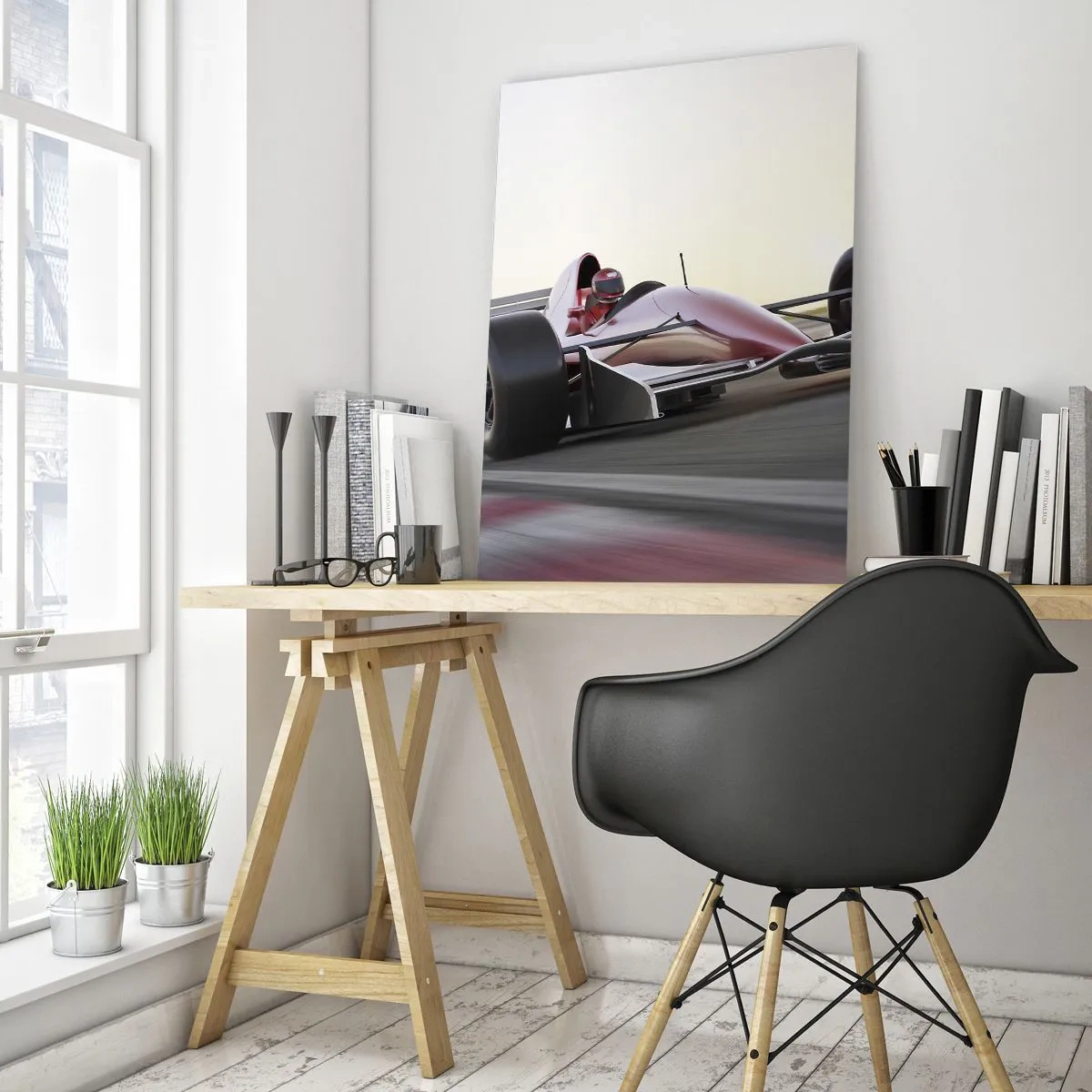 Glastavla - Bild på glas - Alltid vinnare - 50x70 cm