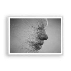 Affisch i vit ram - Vindens ande - 100x70 cm