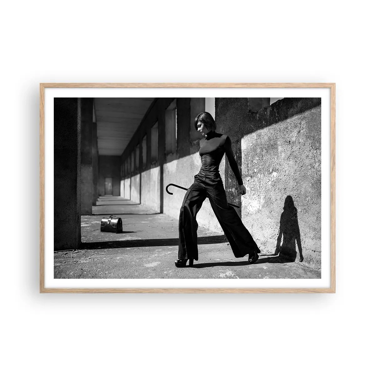 Affisch i ram av ljusek - Stadselegans - 100x70 cm