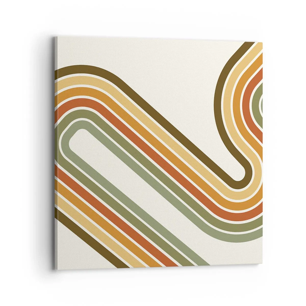 Canvastavla - Bild på duk - Zig-zack mot målet - 70x70 cm