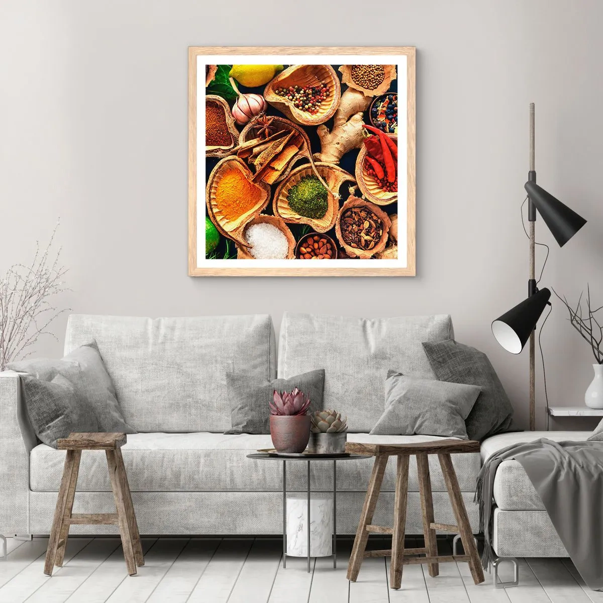 Affisch i ram av ljusek - Ta vad du vill - 50x50 cm