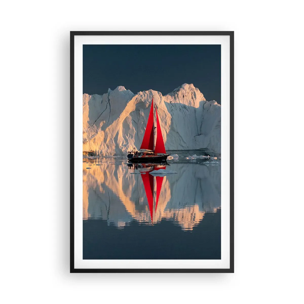 Affisch i svart ram - I världens ände - 61x91 cm