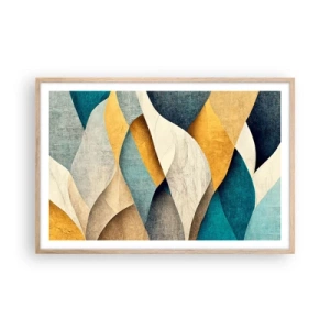 Affisch i ram av ljusek - Rytm och vågrörelse - 91x61 cm