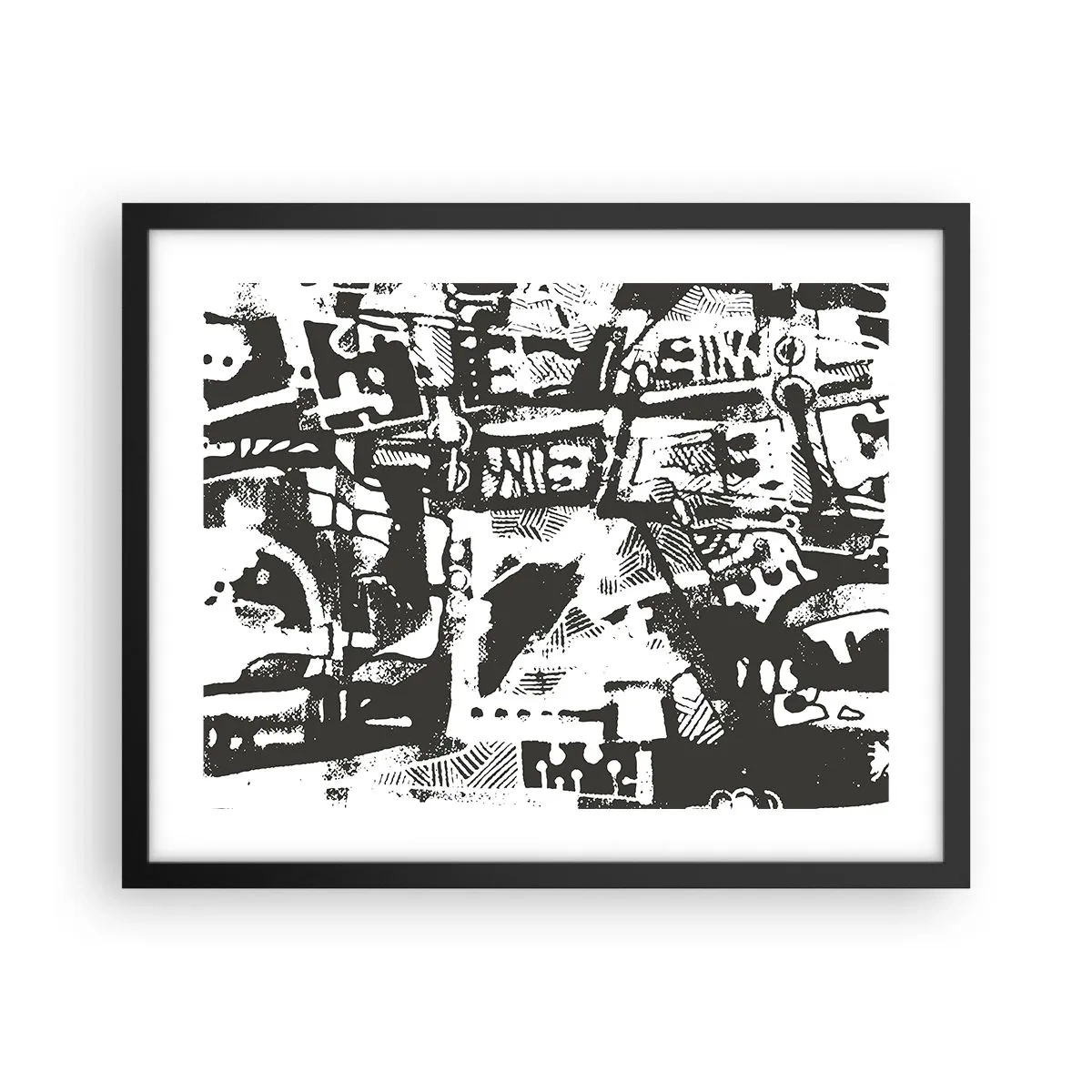Affisch i svart ram - Ordning eller kaos? - 50x40 cm