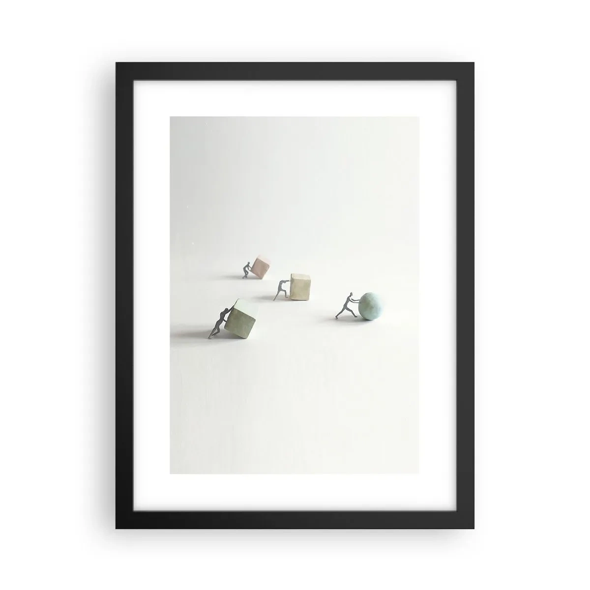 Affisch i svart ram - Livet leker - 30x40 cm