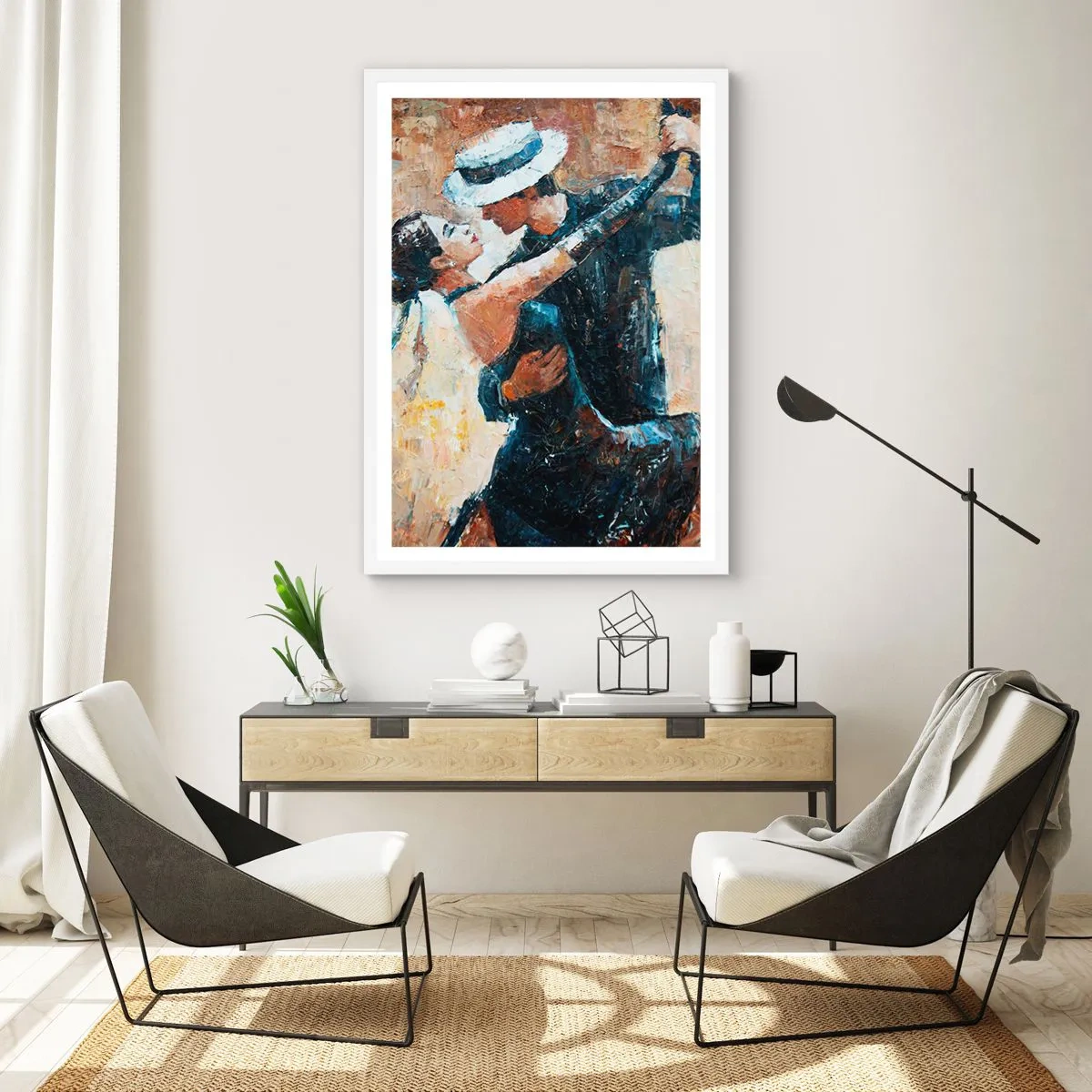 Affisch i vit ram - A la Rudolf Valentino - 70x100 cm
