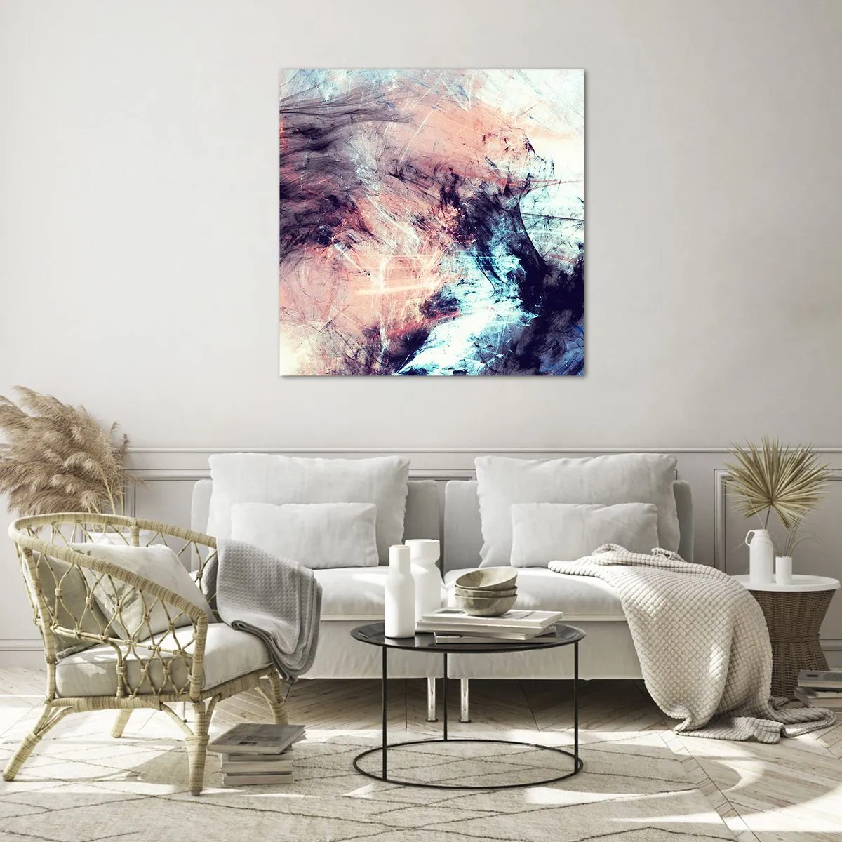 Glastavla - Bild på glas - Känn vinden - 40x40 cm