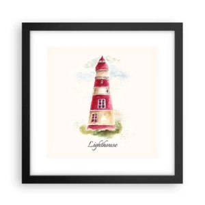 Affisch i svart ram - Det är alltid något väder - 30x30 cm