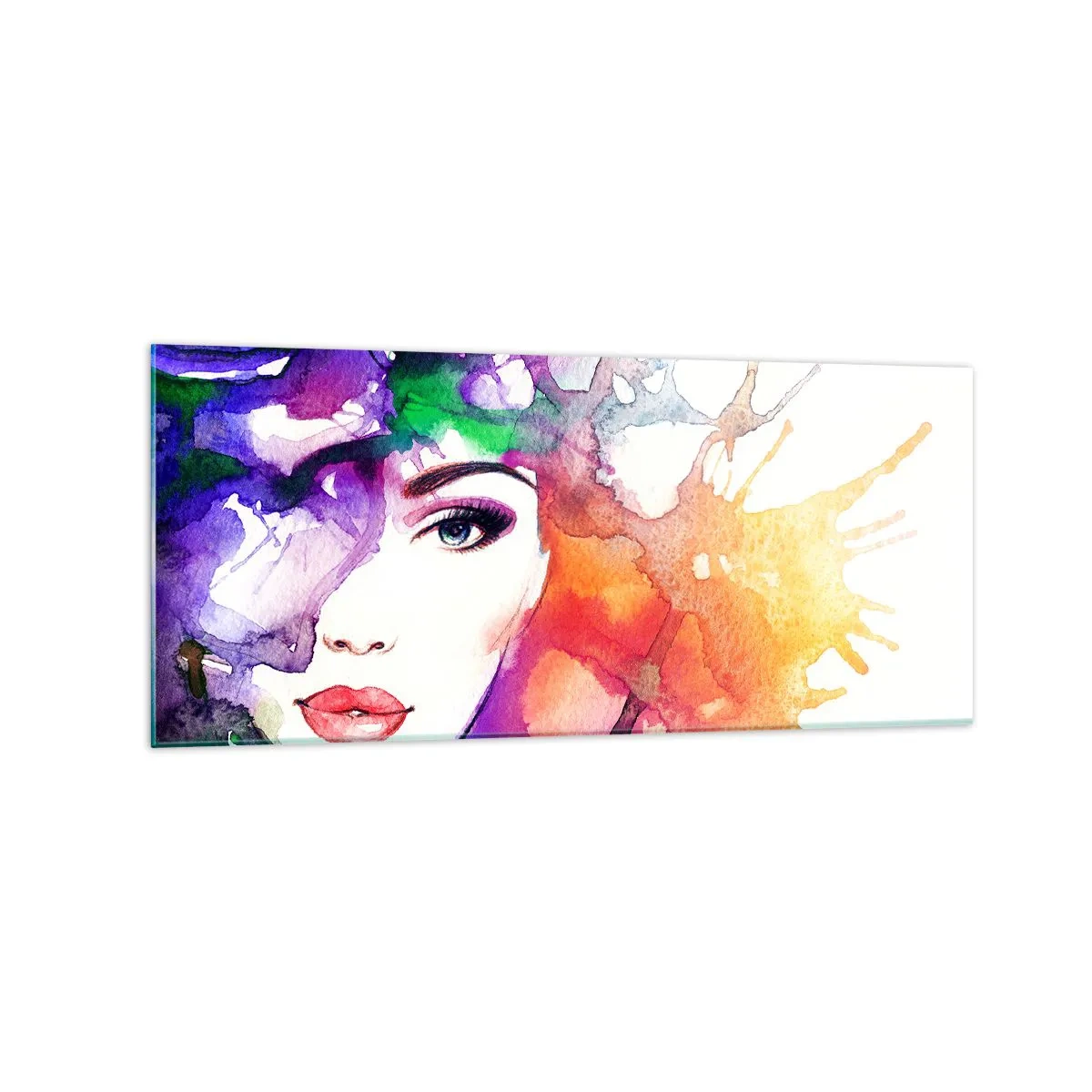 Glastavla - Bild på glas - Med huvudet i himlen - 120x50 cm