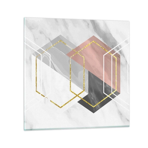 Glastavla - Bild på glas - Kedjekomposition - 50x50 cm