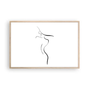 Affisch i ram av ljusek - Svårfångad som en våg - 91x61 cm