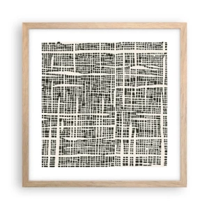 Affisch i ram av ljusek - Vävd komposition - 40x40 cm