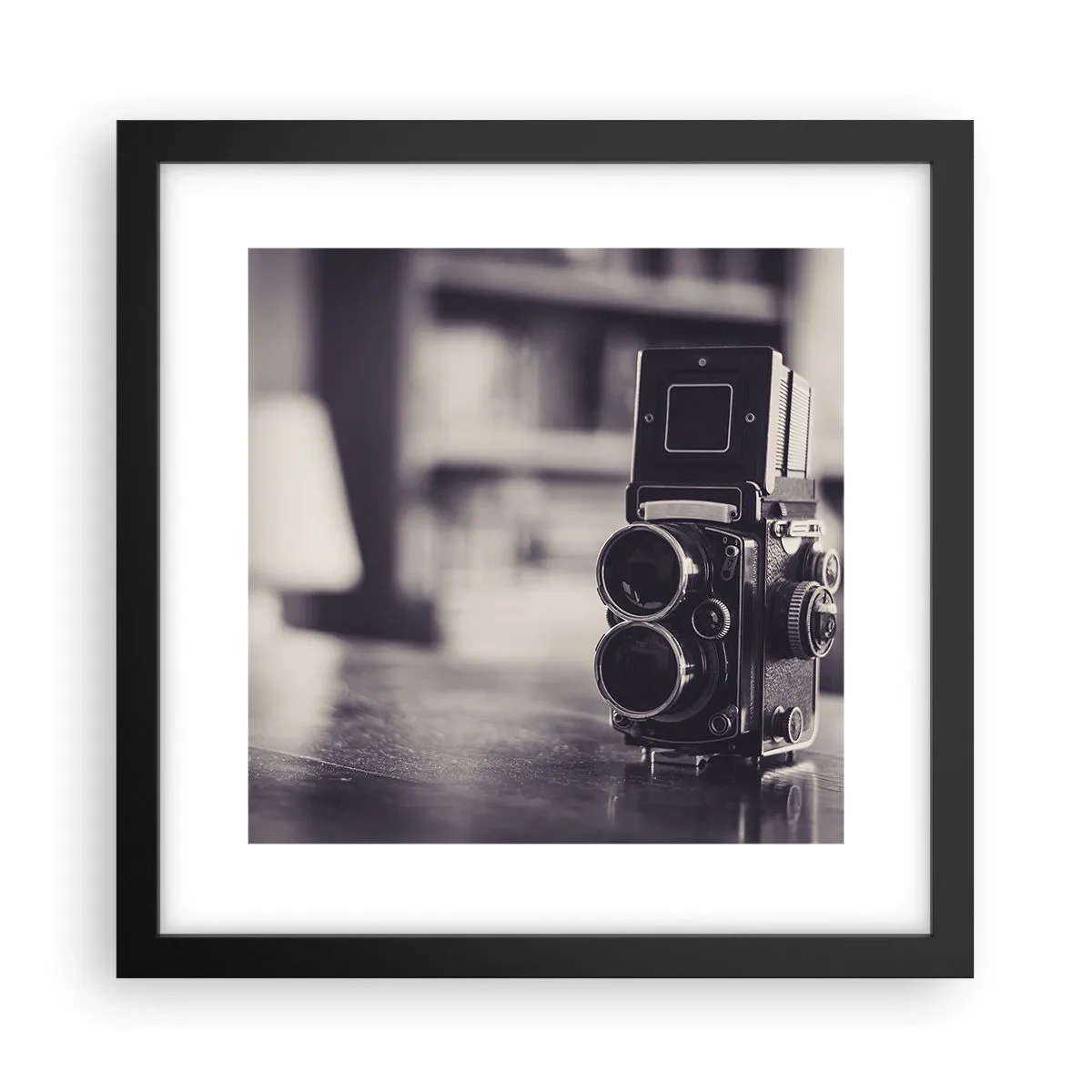 Affisch i svart ram - Ett gammalt fotografis magi - 30x30 cm