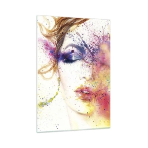 Glastavla - Bild på glas - Regnbågsyrsel - 50x70 cm