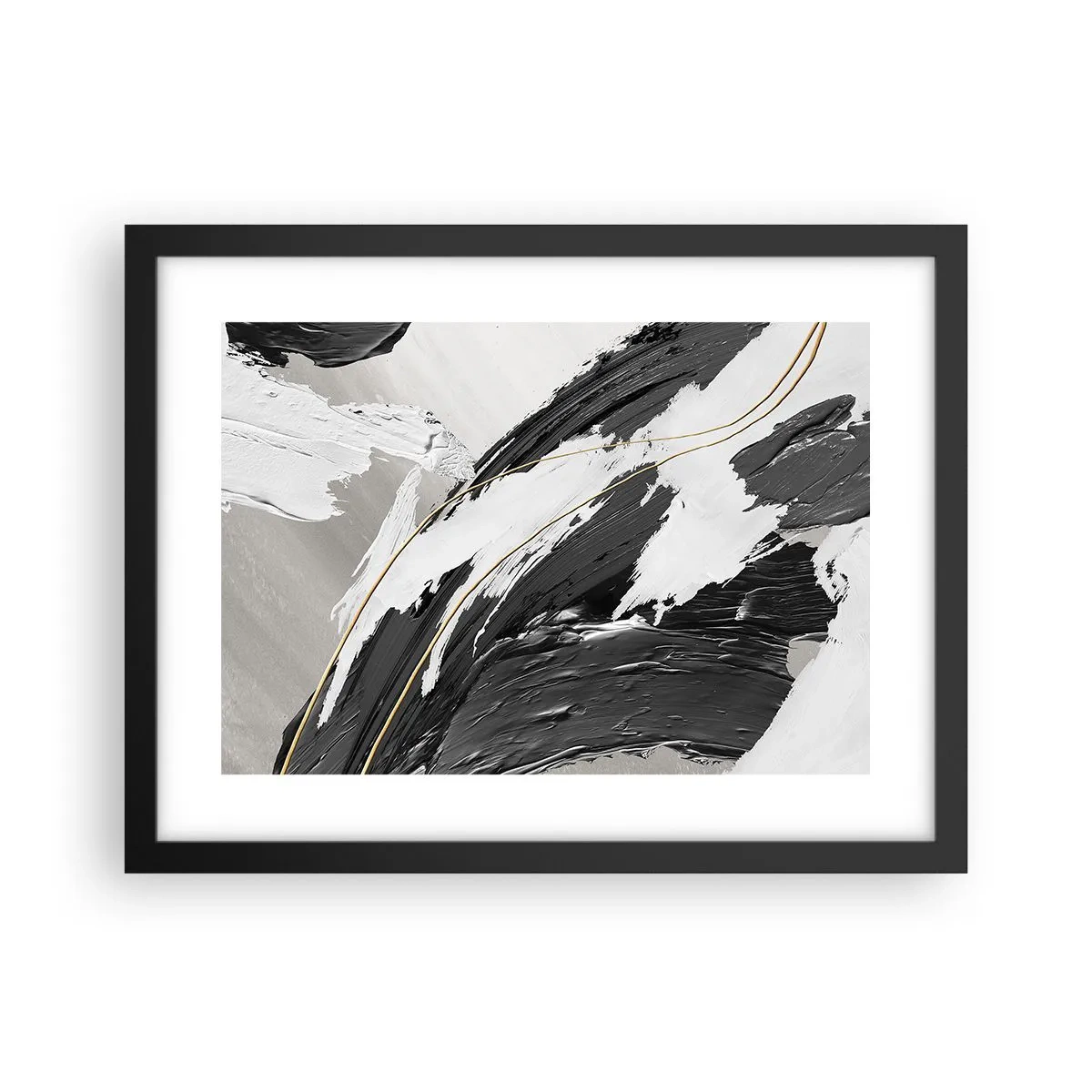 Affisch i svart ram - Storslagen abstraktion - 40x30 cm