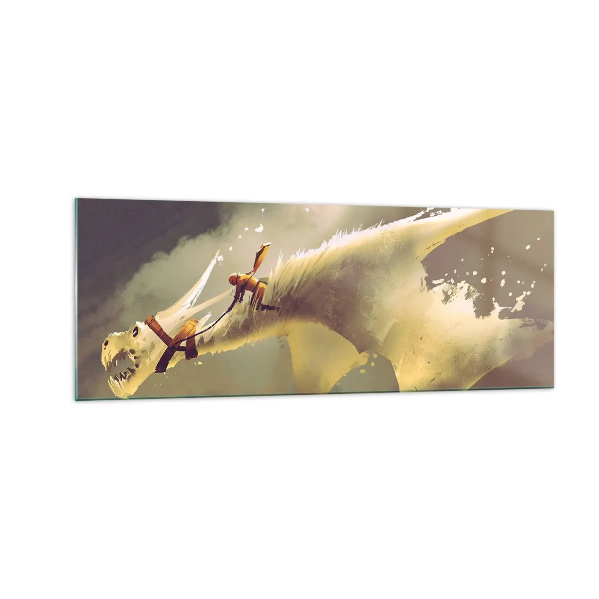 Glastavla - Bild på glas - Rädda världen - 140x50 cm