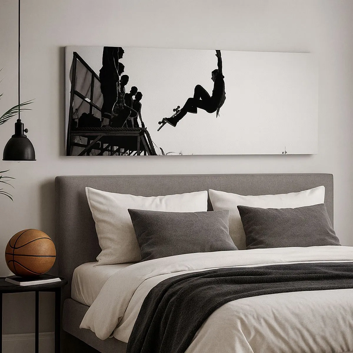 Canvastavla - Bild på duk - Hjältar och tittare - 100x40 cm