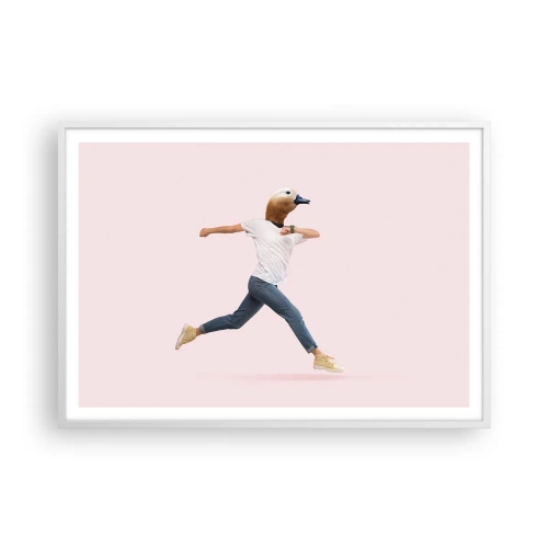 Affisch i vit ram - En nypa absurd - 100x70 cm