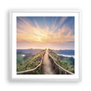 Affisch i vit ram - Nära himlen - 50x50 cm