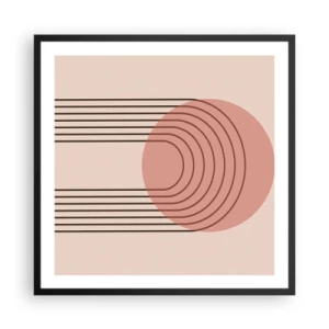 Affisch i svart ram - Ostoppad attraktionskraft - 60x60 cm