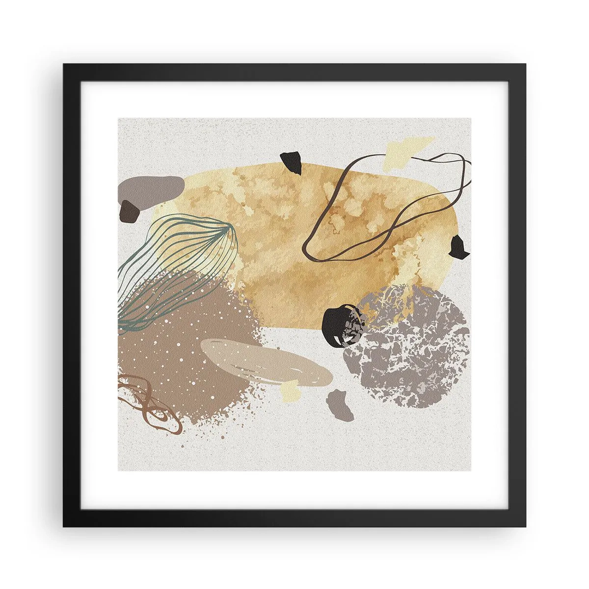 Affisch i svart ram - Olika former - 40x40 cm