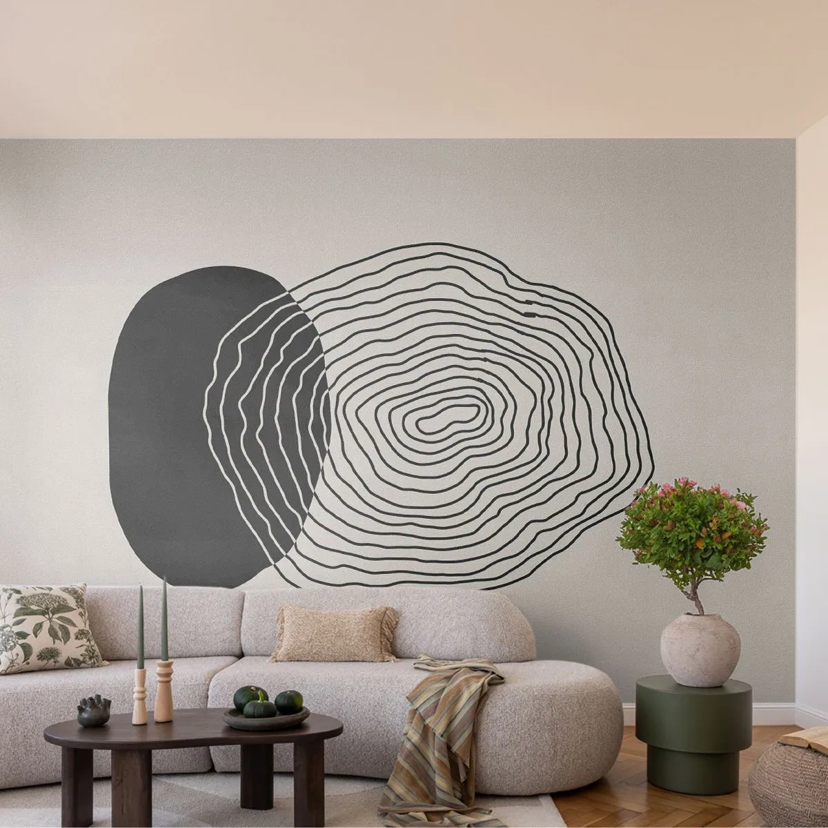 Fototapet Standard Eco - Varaktighet och vibration - Abstraktion, Bit, Grafik - 500x350 cm