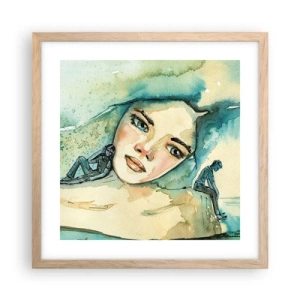 Affisch i ram av ljusek - Am I blue? - 40x40 cm