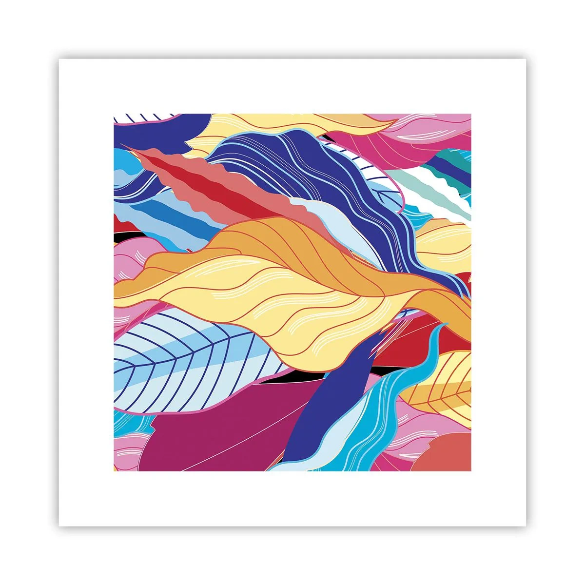 Affisch - Färgglad röra - 30x30 cm