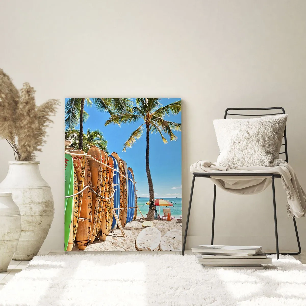 Glastavla - Bild på glas - Solig lek - 50x70 cm