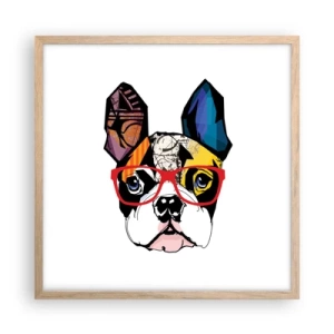 Affisch i ram av ljusek - Intellektuell - 50x50 cm