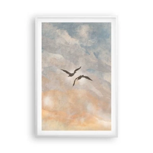 Affisch i vit ram - Dans på himlen - 61x91 cm