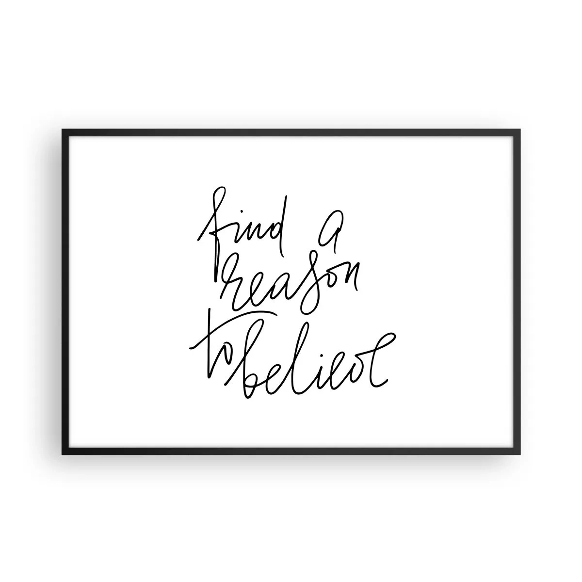 Affisch i svart ram - Det är möjligt - 100x70 cm