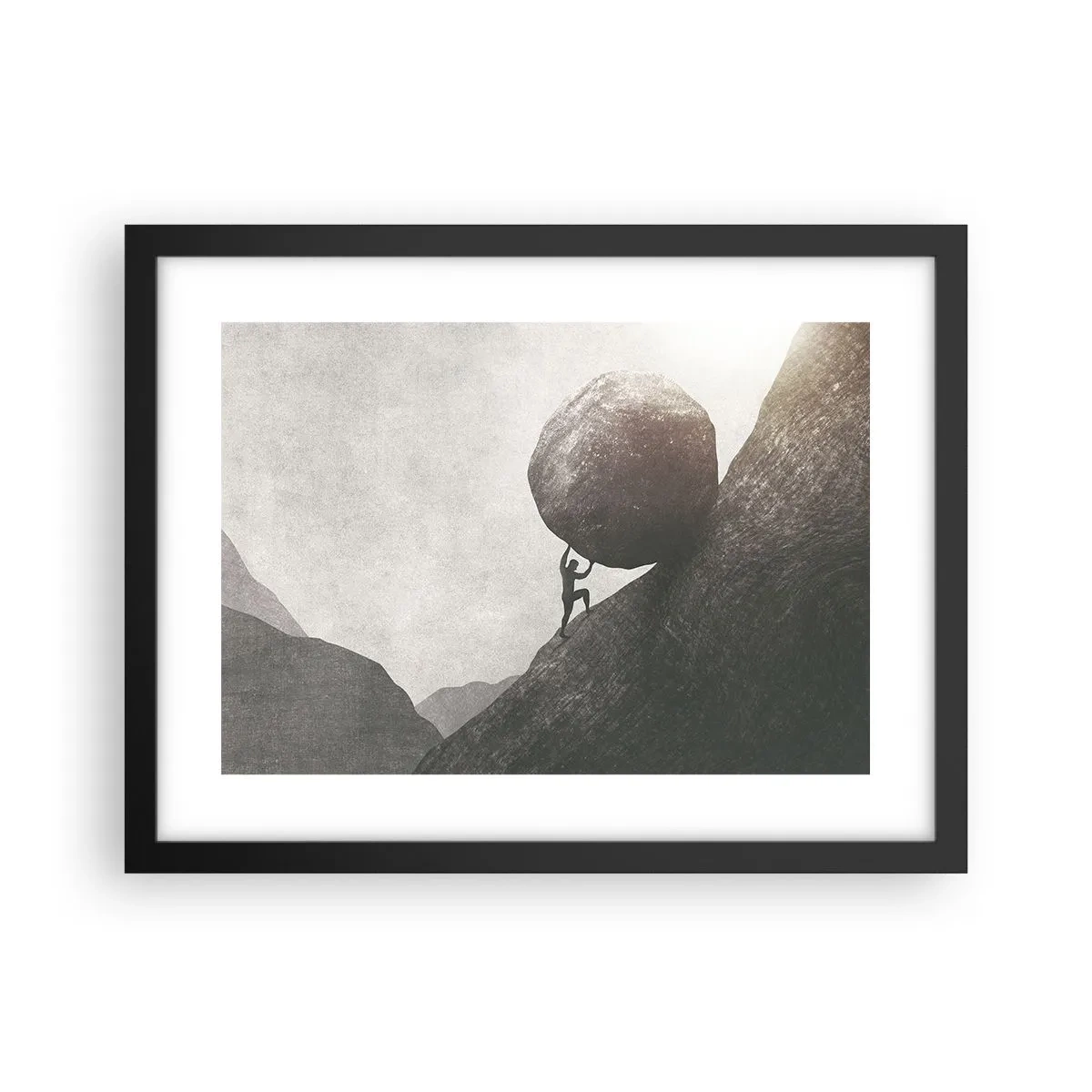 Affisch i svart ram - Jag tror i strid mot hoppet - 40x30 cm