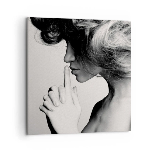 Canvastavla - Bild på duk - Lyssnar på sig själv - 60x60 cm