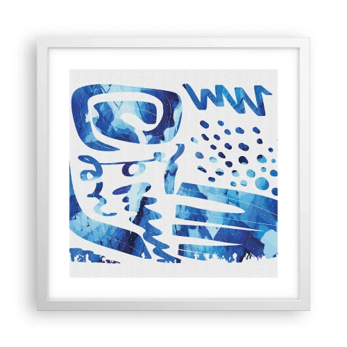 Affisch i vit ram - Tillbaka till rötterna - 40x40 cm