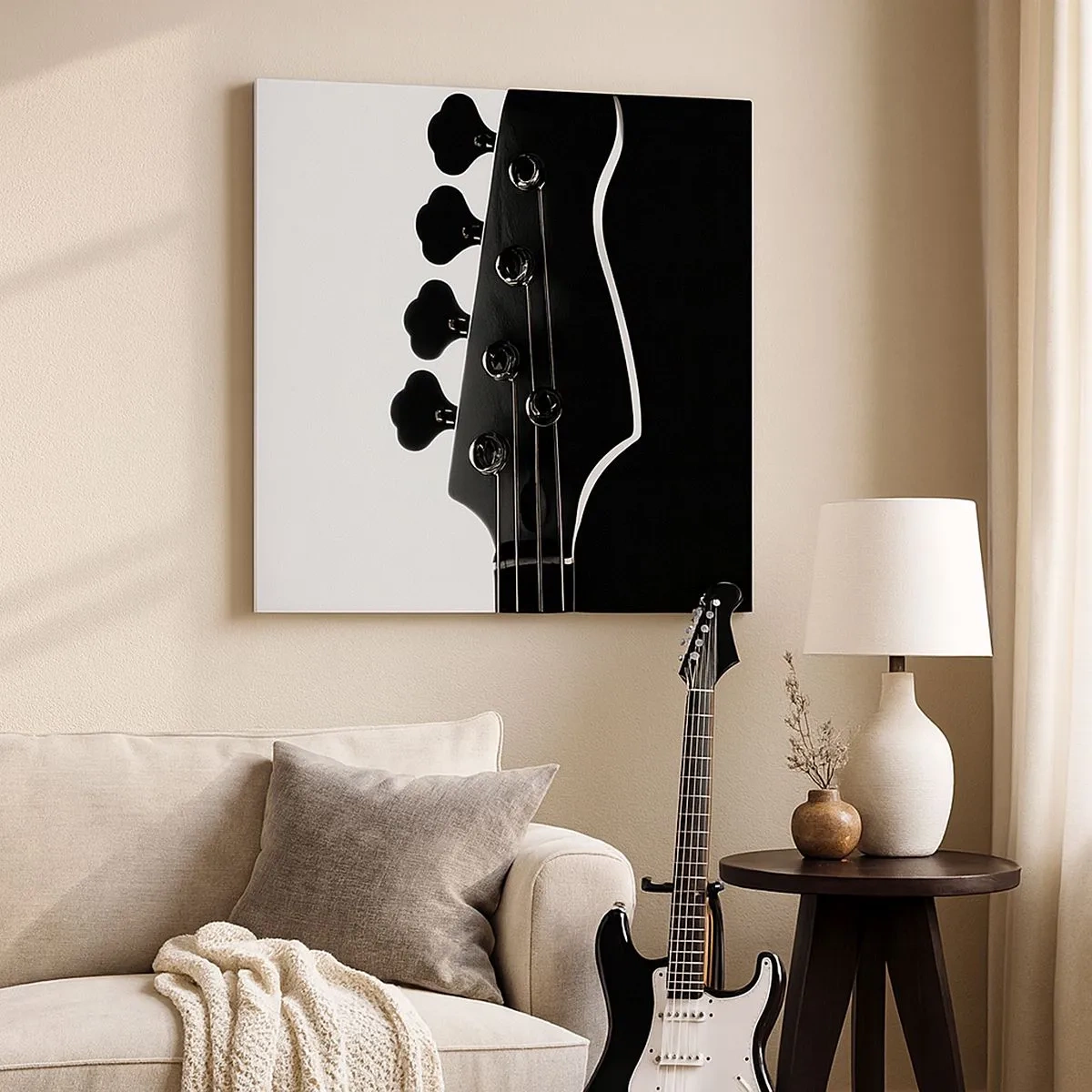 Canvastavla - Bild på duk - Rocktystnad - 30x30 cm