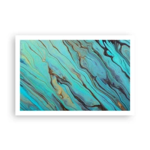 Affisch - Turkost tidvatten - 91x61 cm
