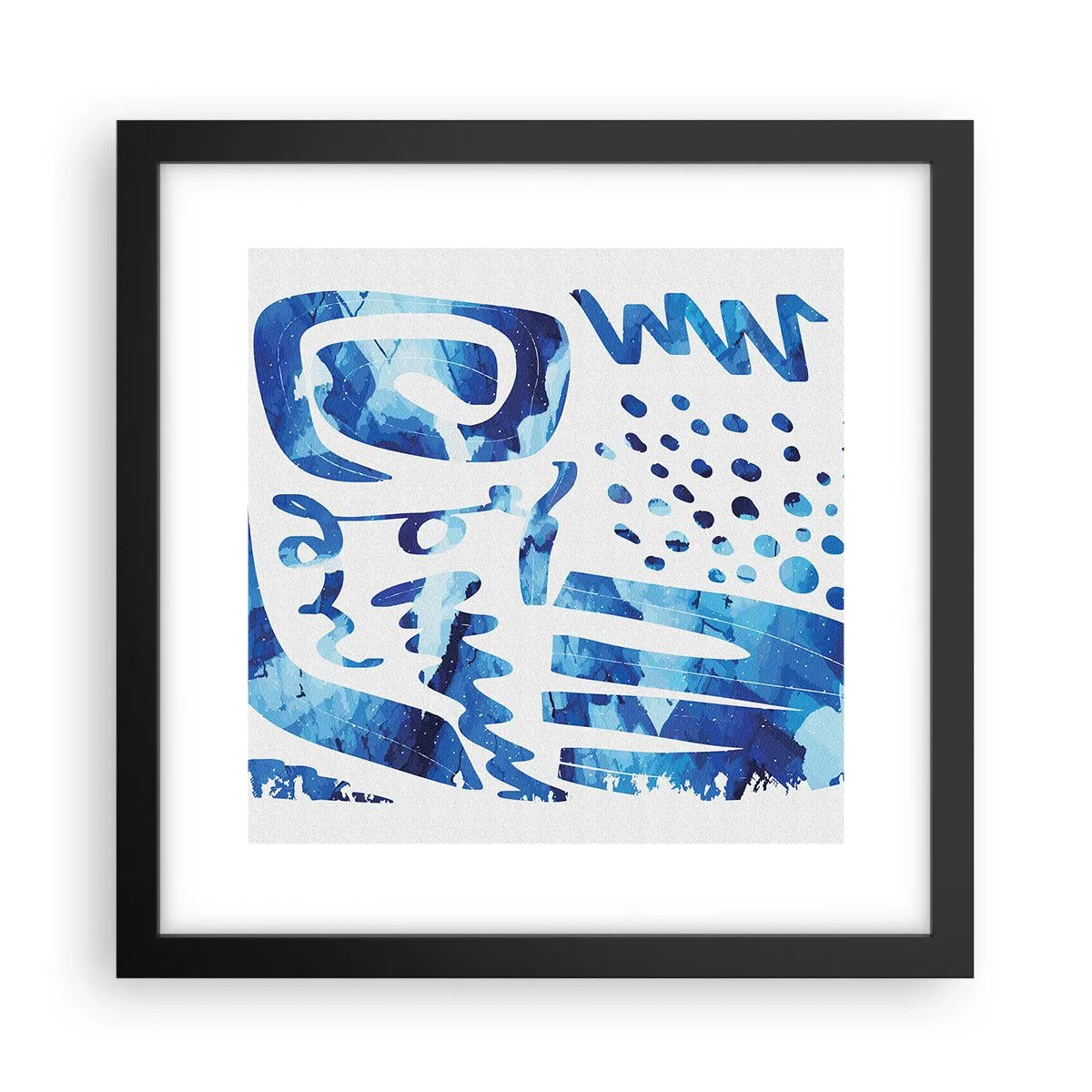 Affisch i svart ram - Tillbaka till rötterna - 30x30 cm