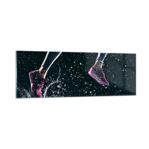 Glastavla - Bild på glas - Med all kraft i benen - 90x30 cm