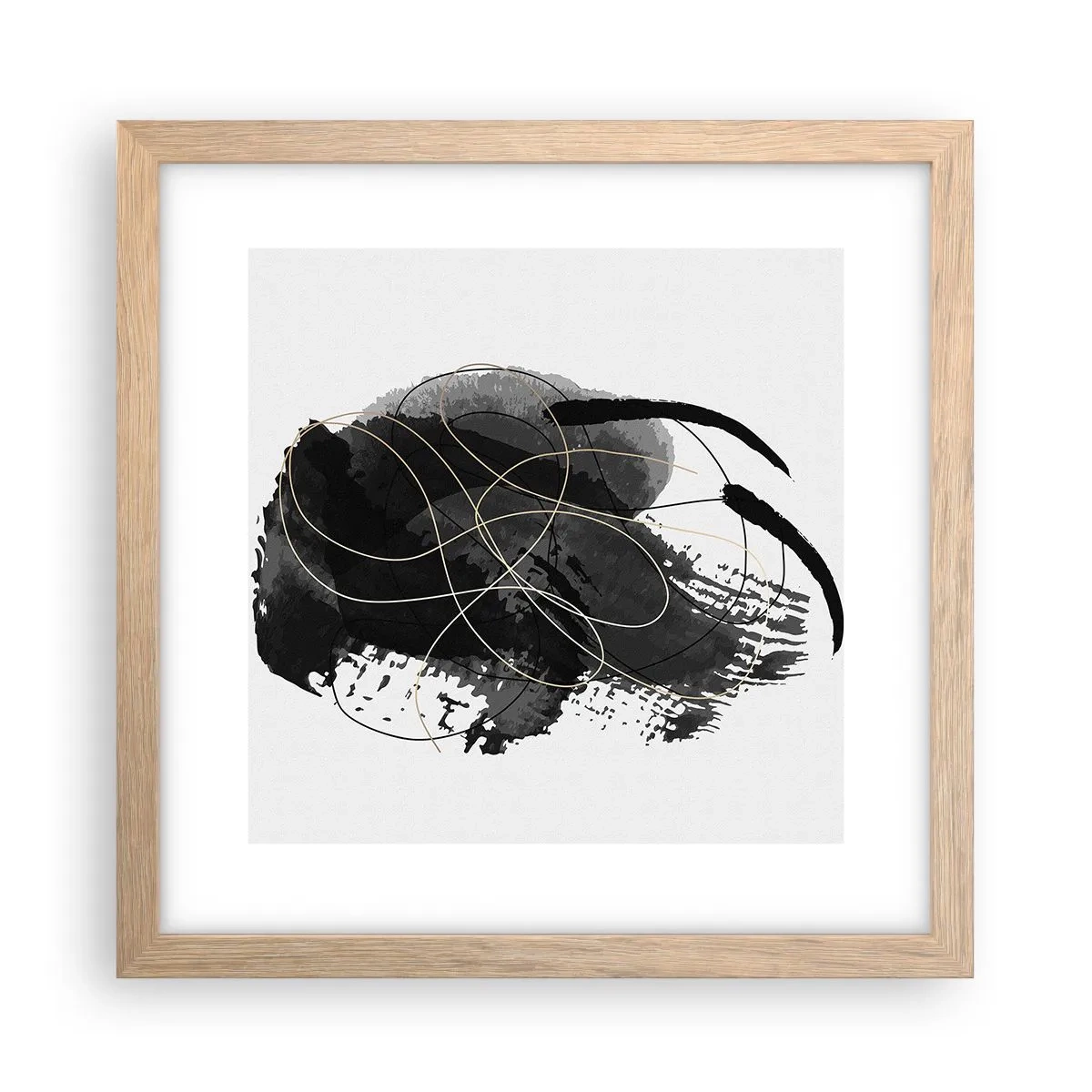 Affisch i ram av ljusek - Uppkommen ur svärta - 30x30 cm