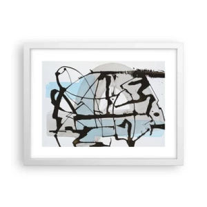 Affisch i vit ram - Blått trots allt - 40x30 cm