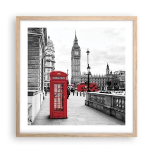 Affisch i ram av ljusek - London utan tvekan - 50x50 cm