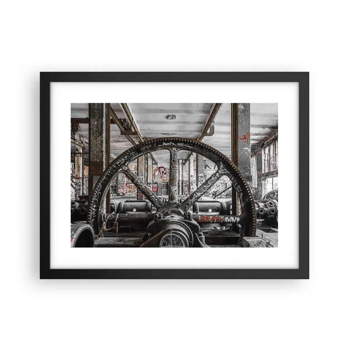 Affisch i svart ram - Fabrikens hemliga liv - 40x30 cm