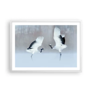 Affisch i vit ram - Dansen i dimman - 70x50 cm