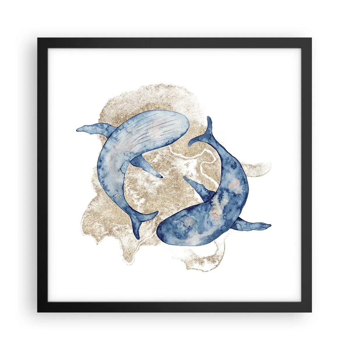 Affisch i svart ram - Vänskap eller kärlek? - 40x40 cm