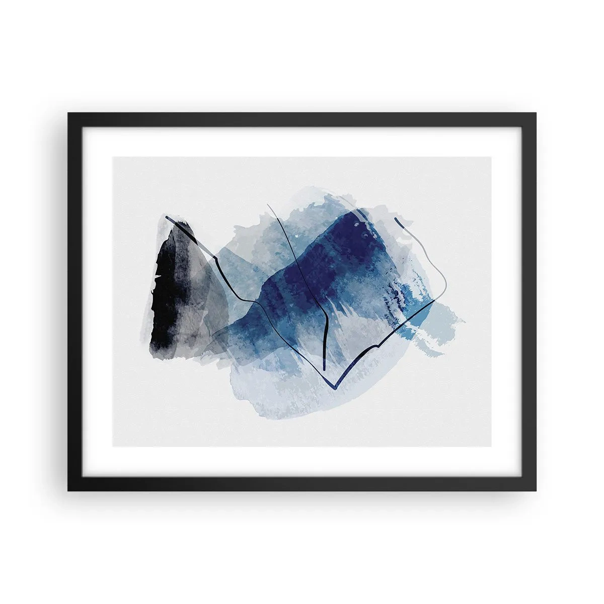 Affisch i svart ram - Isberg - 50x40 cm