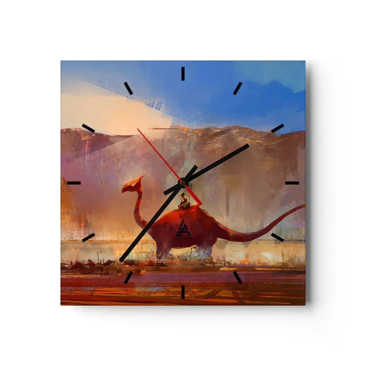 Väggklocka - Klocka på glas - Om de inte dött ut - 30x30 cm