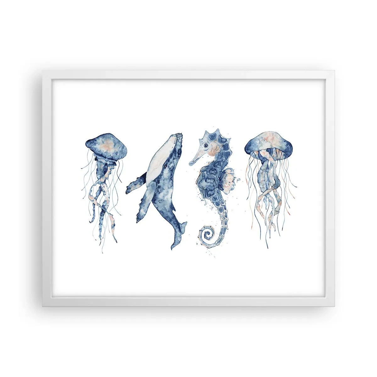 Affisch i vit ram - Havets under - 50x40 cm